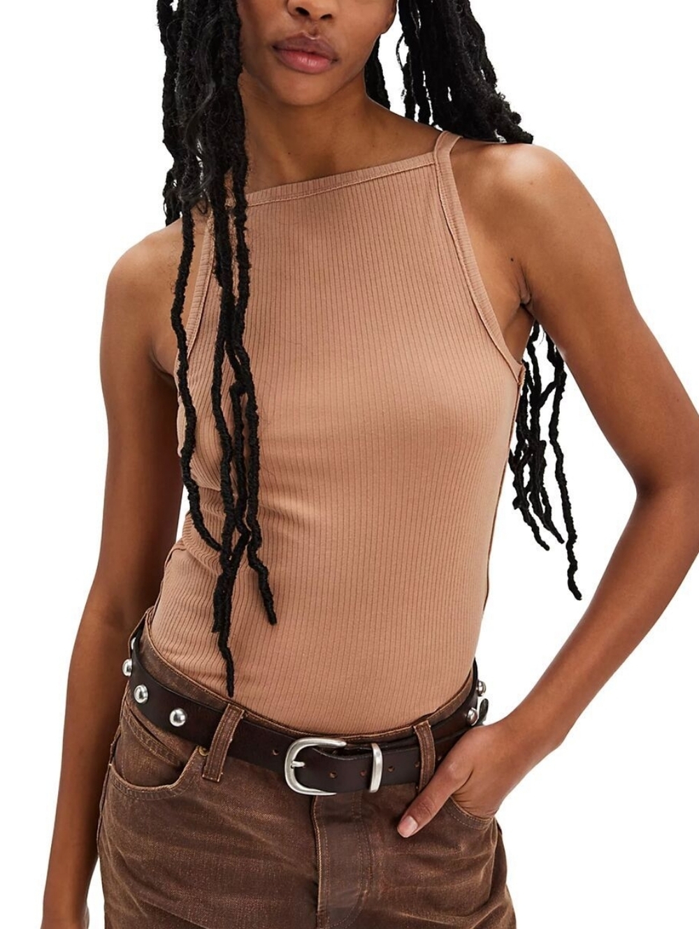 FREE PEOPLE  mia straight neck tank top Size Small NWOT